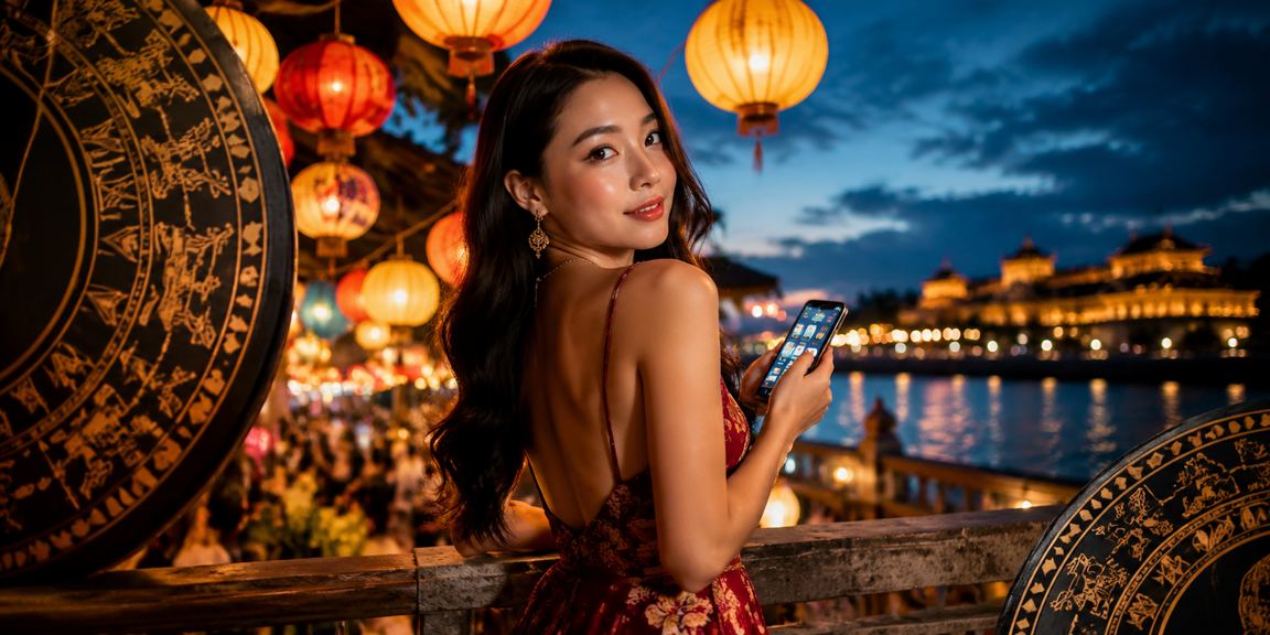 Người dùng trải nghiệm casino di động tại chợ đêm Huế với ricbet